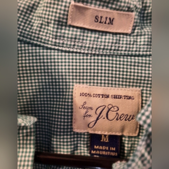 J. Crew Green Casual Button Down Shirt Med L/S - Picture 5 of 14